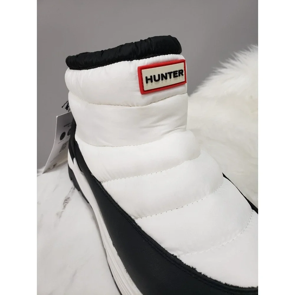 NEW NO BOX SZ‎ 11 Hunter Anne ANNES Snow Boots Shoes Puffer White SLip On